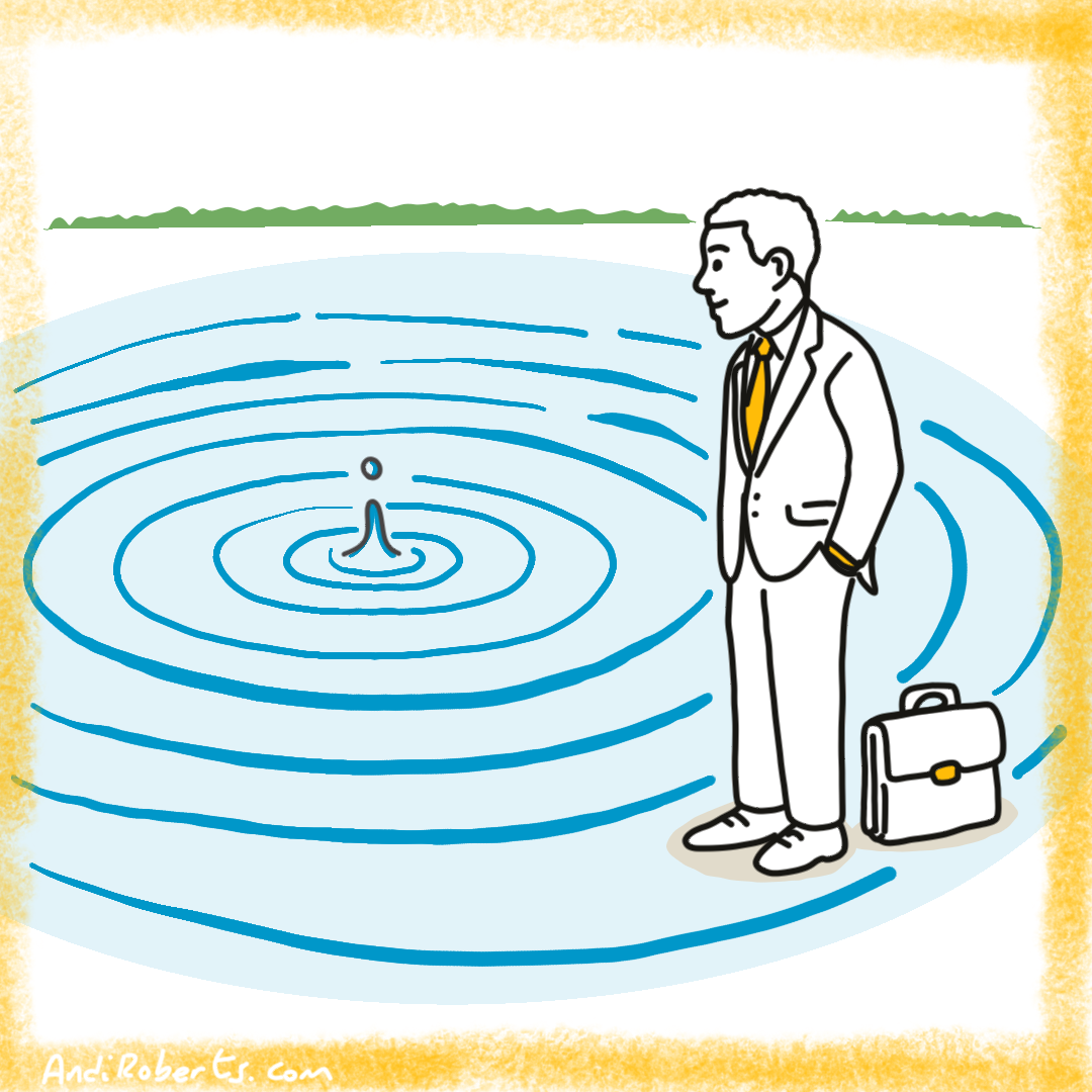 Illustration showing the paradox of performance in leadership, where slowing down creates space for reflection, clarity, and better decisions.