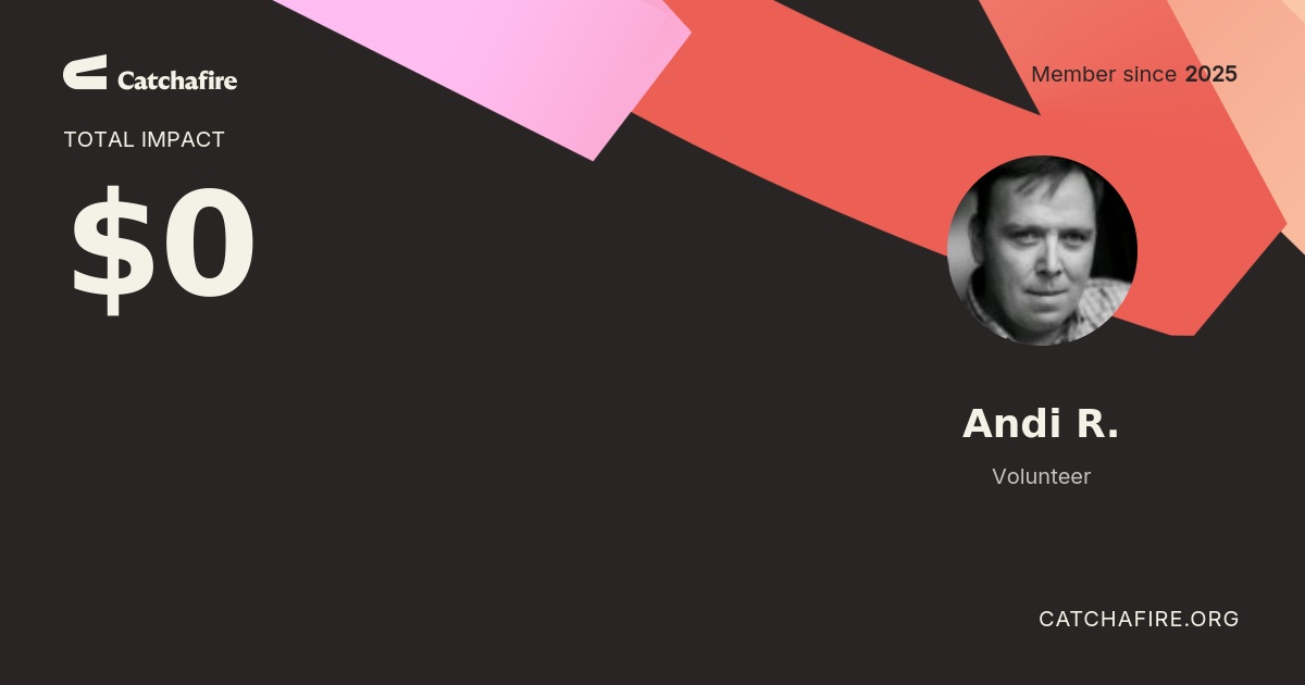 A banner of my profile at Catchafire - Patagonia aciont works