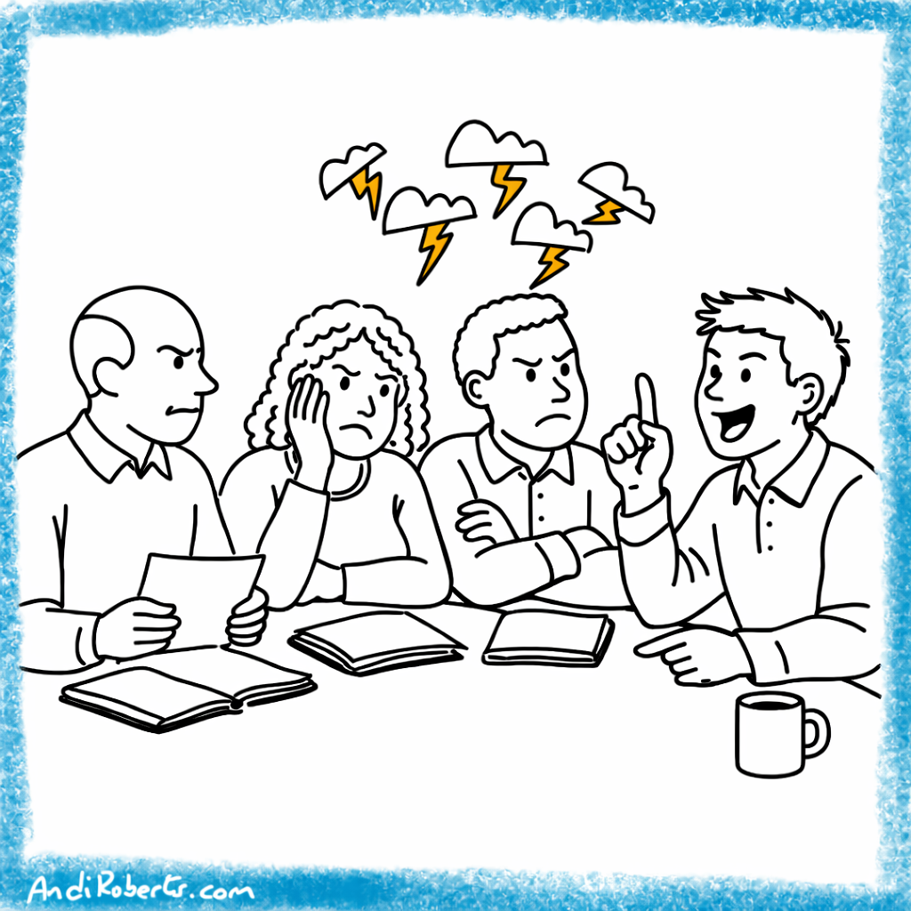 Someone interrupting meetings